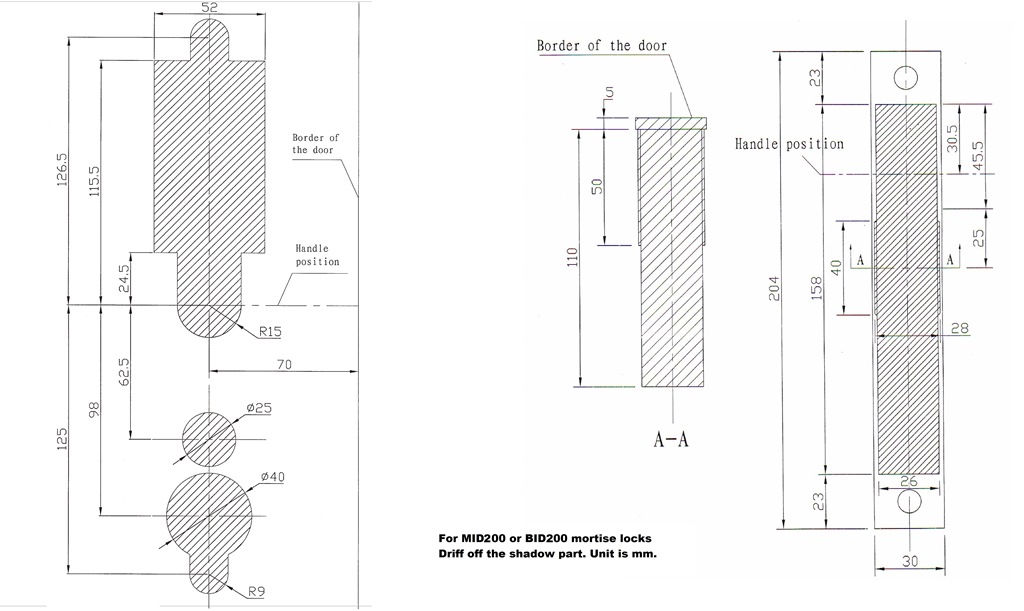 battery powered electronic mortise door lock